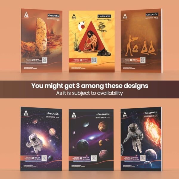Classmate Interaktiv AR| Soft Cover | Long Book for students | 29.7 cm x 21 cm | Single Line | 172 Pages | Pack of 3 - Image 3
