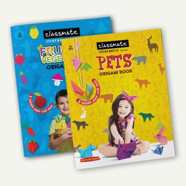 Classmate Interaktiv Origami Craft Book (Pack of 2 ) - Fruits & Veggies and Pets, Multicolor (2661001) - Image 7