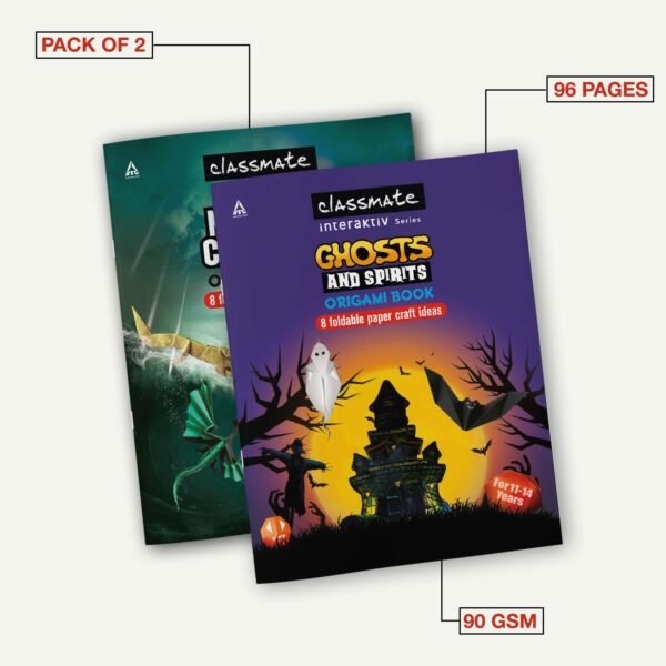 Classmate Interaktiv Origami Craft Book (Pack of 2 ) - Mythical Creatures and Ghosts & Spirits, Multicolor (2661002) - Image 5