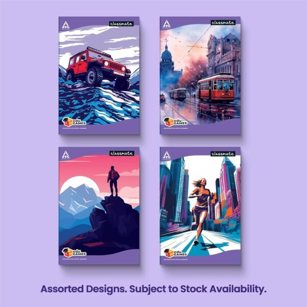 Classmate Long Book | 160 Pages | Unruled | 33.0cm x 21.0cm | Pack of 2 | Long Size Unruled Notebook for School Students - Image 7