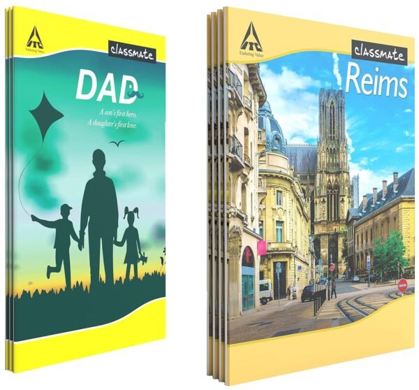 Classmate Long Book - Single Line, 172 Pages, 272 mm x 167 mm - Pack Of 3 & Classmate Notebook - Single Line