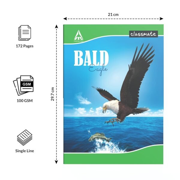 Classmate Long Book - Single Line, 172 Pages, 297 mm x 210 mm - Pack Of 6 - Image 6