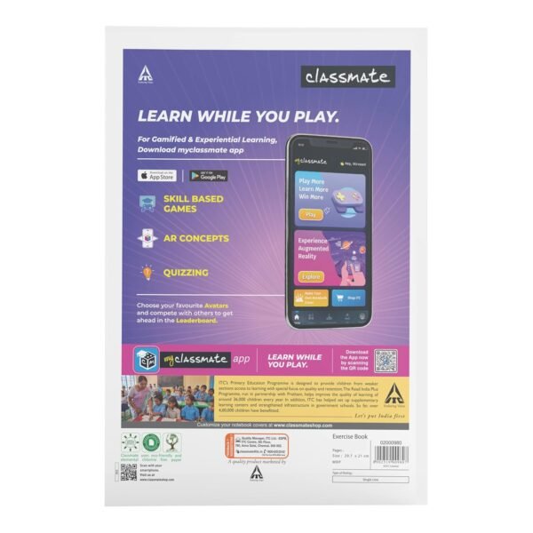 Classmate Long Book - Single Line, 80 Pages, 297 mm x 210 mm - Pack Of 6