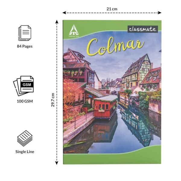 Classmate Long Book - Single Line, 80 Pages, 297 mm x 210 mm - Pack Of 6 - Image 7