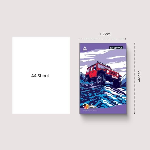 Classmate Long Book - Unruled, 172 Pages, 272 mm x 167 mm - Pack Of 3