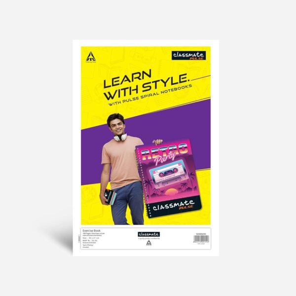 Classmate Long Book - Unruled, 172 Pages, 272 mm x 167 mm - Pack Of 3 - Image 3