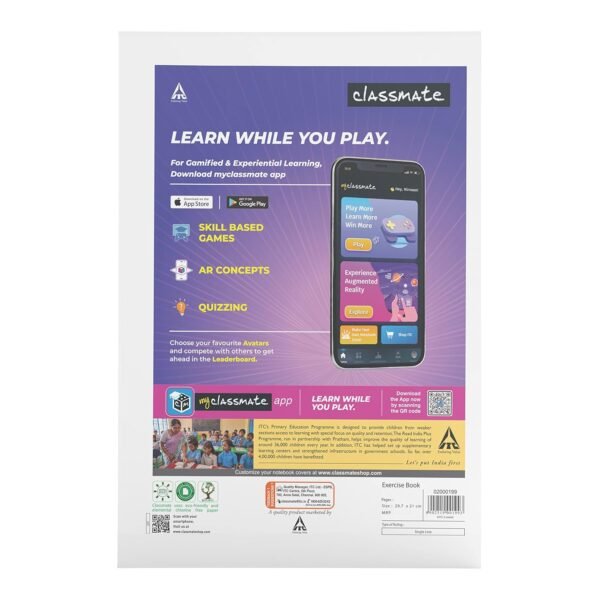 Classmate Long Notebook - 140 Pages, Single Line, 297mm x 210mm (Pack of 12) - Image 5