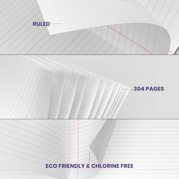 Classmate Long Notebook - A4, Soft Cover, 304 Pages, Single Line (Pack of 6) - Image 2