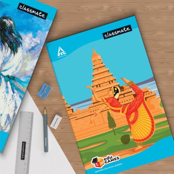 Classmate Long Notebook - Soft Cover, 400 Pages, 314x194mm, Single Line (Pack of 3) - Image 3