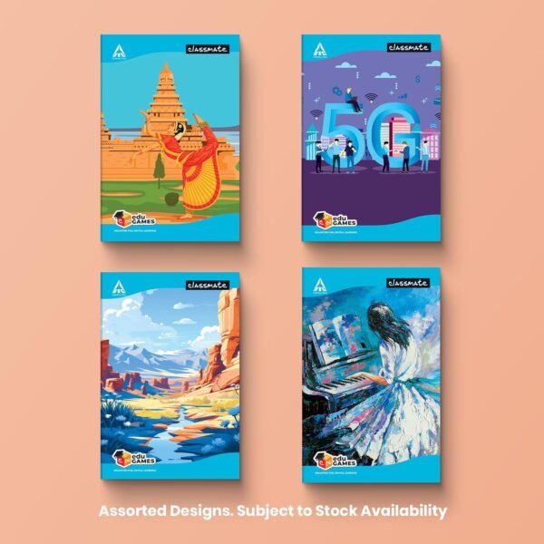 Classmate Long Notebook - Soft Cover, 400 Pages, 314x194mm, Single Line (Pack of 3) - Image 4