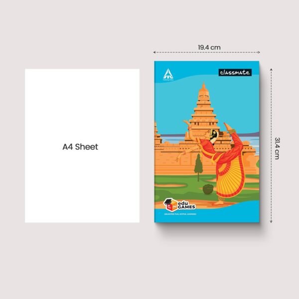 Classmate Long Notebook - Soft Cover, 400 Pages, 314x194mm, Single Line (Pack of 3) - Image 7