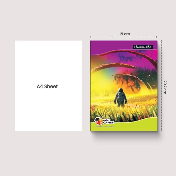 Classmate LongBook | 172 Pages | Single Line | 29.7cm x 21cm | Pack of 3 | Ruled Notebook for School Students - Image 3