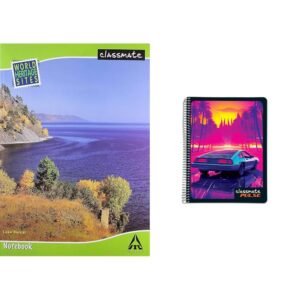 Classmate Longbook (297 x 210 mm, 384 Pages, Pack of 4) Pulse Single Subject Spiral Notebook (200 Pages, Pack of 1).