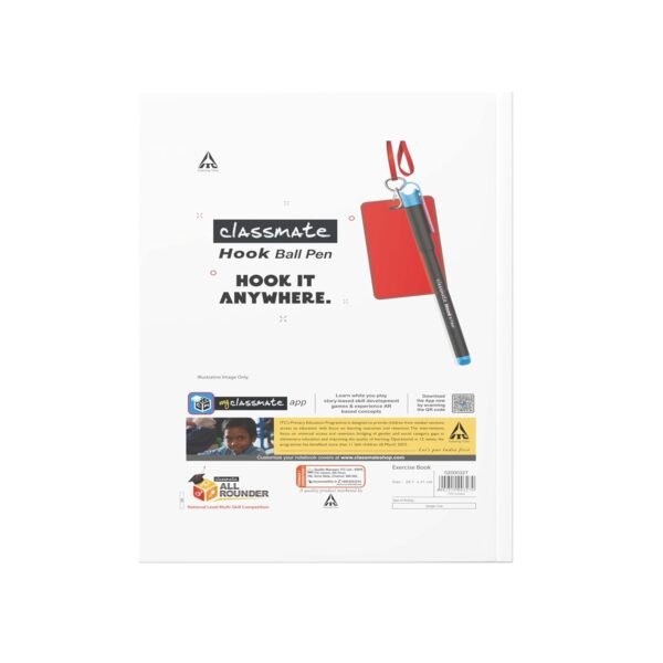 Classmate Longbook - Single Line, 344 Pages, 297mm x 210mm, Pack of 4 - Image 4