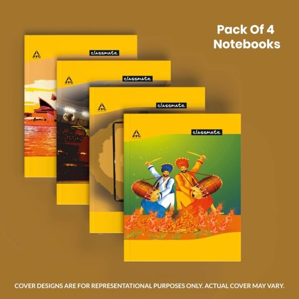 Classmate Longbook - Single Line, 344 Pages, 297mm x 210mm, Pack of 4 - Image 5