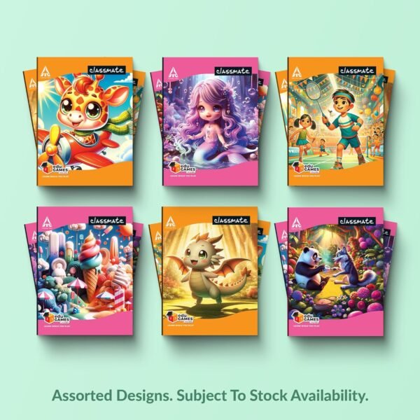 Classmate Notebook | 172 Pages | Single Line | 19.0cm x 15.5cm | Pack of 5 | Short Size Ruled Notebook for School Students - Image 2