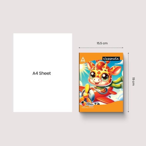 Classmate Notebook | 172 Pages | Single Line | 19.0cm x 15.5cm | Pack of 5 | Short Size Ruled Notebook for School Students - Image 3