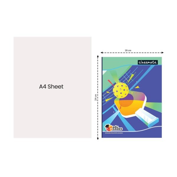 Classmate Notebook | 172 Pages | Unruled | 24.0cm x 18.0cm | Pack of 4 | Unruled Notebook for School Students - Image 4