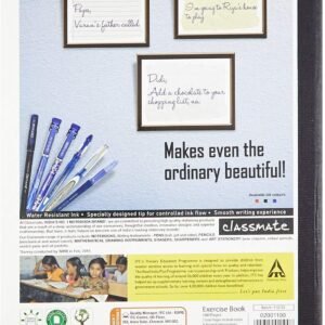 Alternative view of Classmate Notebook - 240mm x 180mm, Hard Cover, Single Line (Pack of 6)