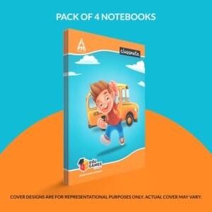 Classmate Notebook - Four Lines With Gap Long Book - Single Line, 172 Pages, 272 mm x 167 mm - Pack Of 3