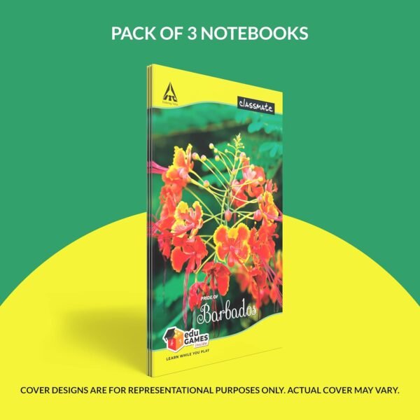 Classmate Notebook - Single Line & Classmate Long Book - Unruled, 160 Pages, 314 mm x 194 mm - Pack Of 3