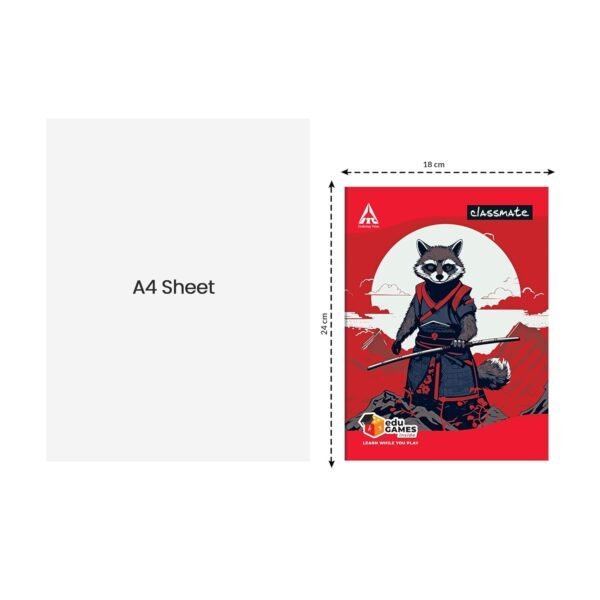 Classmate Notebook - Single Line Interleaf, 120 Pages, Soft Cover, 240mm x 180mm (Pack Of 12) - Image 4