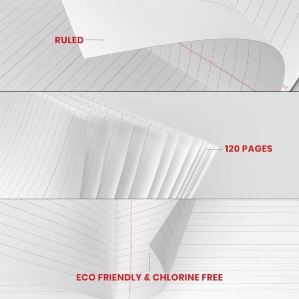 Classmate Notebook - Single Line Interleaf, 120 Pages, Soft Cover, 240mm x 180mm (Pack Of 12) - Image 7