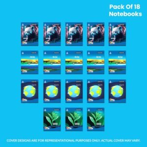 Alternative view of Classmate Notebook - Single line, 92 Pages, 240mm x 180mm, Pack of 18