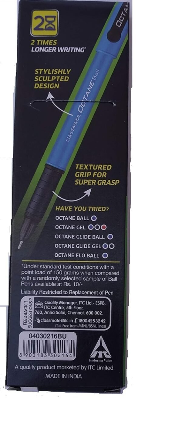 Classmate Octane Ball Pen (Black) - Pack of 20 Pens - Image 3