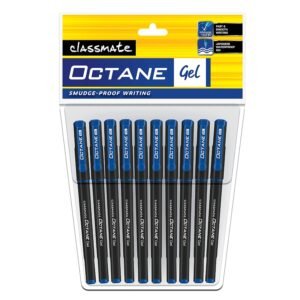 Alternative view of Classmate Octane- Blue Gel Pens (Pack of 10) Pulse Spiral Notebook - 240 mm x 180 mm, Soft Cover, 200 Pages, Unruled