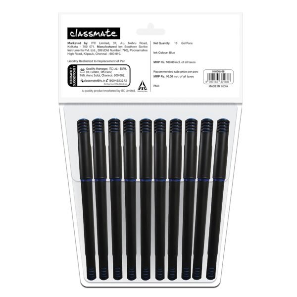 Classmate Octane- Blue Gel Pens (Pack of 20)|Smooth Writing Pens|Water-Proof Ink for Smudge-Free writing|Preferred by Students for Exam & Class Notes|Study at Home Essentials - Image 5