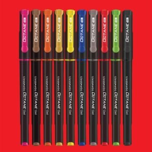 Classmate Octane Colour Burst-Multicolour Gel Pens (Pack of 20) | Gold & Silver Glitter Sparkle Pens|10 Colour Ink Shades for Art Lovers and Kids|Fun at Home Essentials