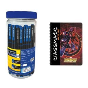 Alternative view of Classmate Octane Gel Pen (Blue & Black)- Pack Of 25 + 10 Gel Refills Free Pulse Spiral Notebook - 240 Mm X 180 Mm, Soft Cover, 180 Pages, Unruled
