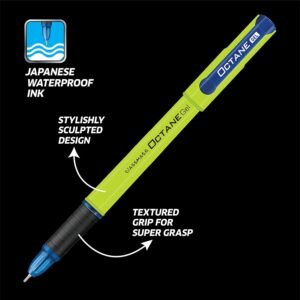 Alternative view of Classmate Octane Neon- Blue Gel Pens (Pack of 10)|Smooth Writing Pens|Water-Proof Ink for Smudge-Free writing|Attractive Neon Body Colours|Preferred by Students for Exam & Class Notes