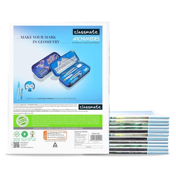 Classmate Origami Notebook - Unruled, 240 X 180mm, 120 Pages, Pack of 12 - Image 4
