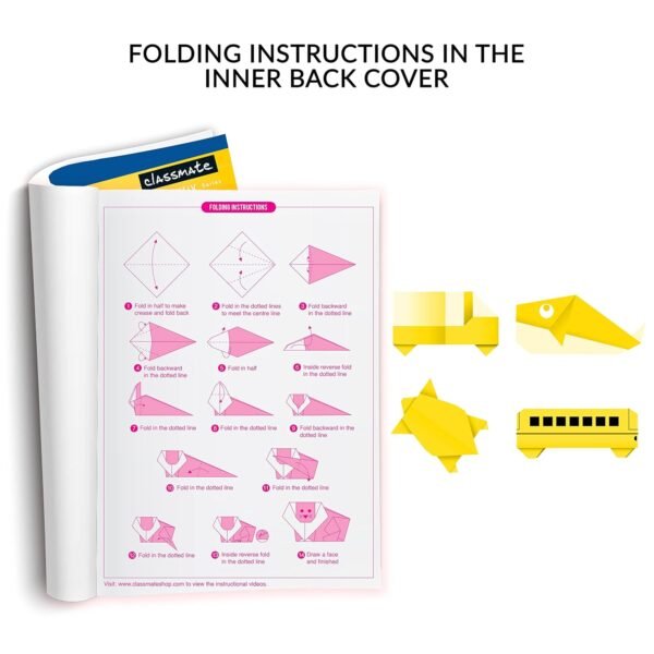 Classmate Origami Notebook - Unruled, 240 X 180mm, 120 Pages, Pack of 12 - Image 5