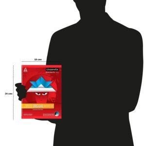 Classmate Origami Notebooks - Single Line, 168 Pages, 240 mm x 180 mm - Pack Of 12