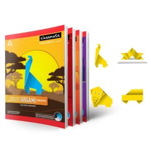Classmate Origami Notebooks - Single Line, 172 Pages, 240 mm x 180 mm - Pack Of 4