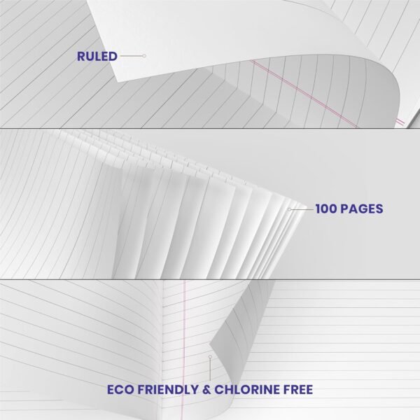 Classmate Practical Notebook - 26.5 X 21.5 cm, Hard Cover, 116 Pages, Single Line - Pack of 6 - Image 3