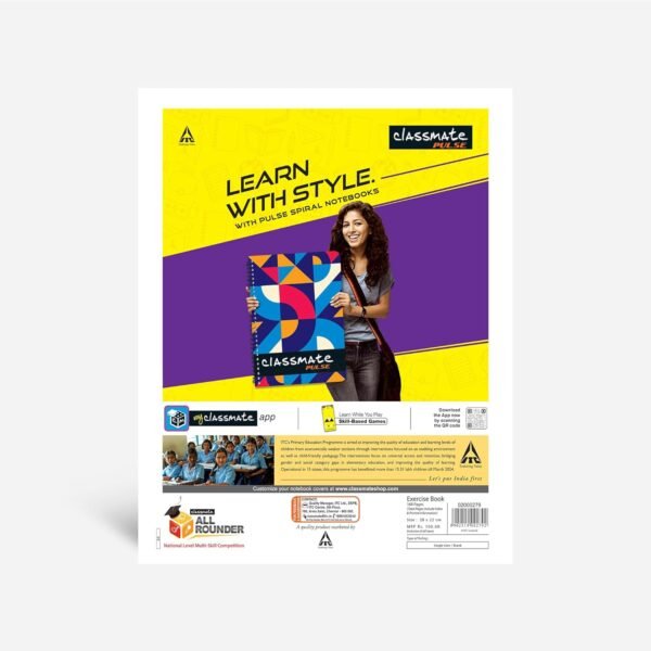 Classmate Practical Notebook - Chemistry, Hard Cover, 180 Pages, 280x220, Single Line/Blank (Pack of 6) - Image 6
