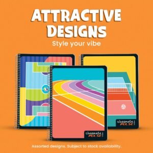 Classmate Premium 6 Subject Notebook - 203mm x 267mm, Soft Cover, 300 Pages, Single Line