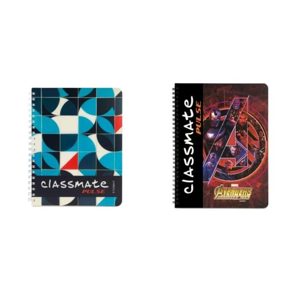 Classmate Premium 6 Subject Spiral Notebook - 203Mm X 267Mm, Soft Cover, 300 Pages, Unruled & Classmatepulse Notebook - Single Line, 180 Pages, Spiral Binding, 240Mm X 180Mm - Image 6