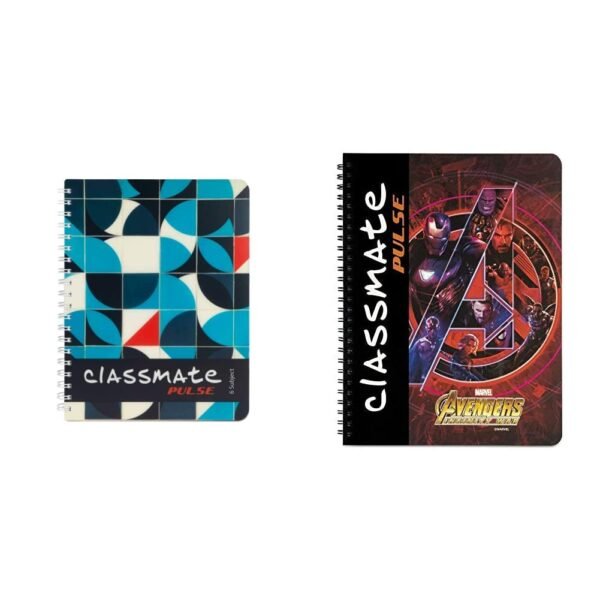 Classmate Premium 6 Subject Spiral Notebook - 203Mm X 267Mm, Soft Cover, 300 Pages, Unruled Pulse Spiral Notebook - 240 Mm X 180 Mm, Soft Cover, 180 Pages, Unruled - Image 5