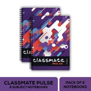 Alternative view of Classmate Premium 6 Subject Spiral Notebook - 203Mm X 267Mm, Soft Cover, 300 Pages, Unruled Soft Cover 5 Subject Spiral Binding Notebook, Single Line, 250 Pages