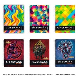 Classmate Pulse 1 Subject Notebook Pulse Single Line 5-Subject Notebook - 240mm x 180mm, 60GSM, 250 Pages