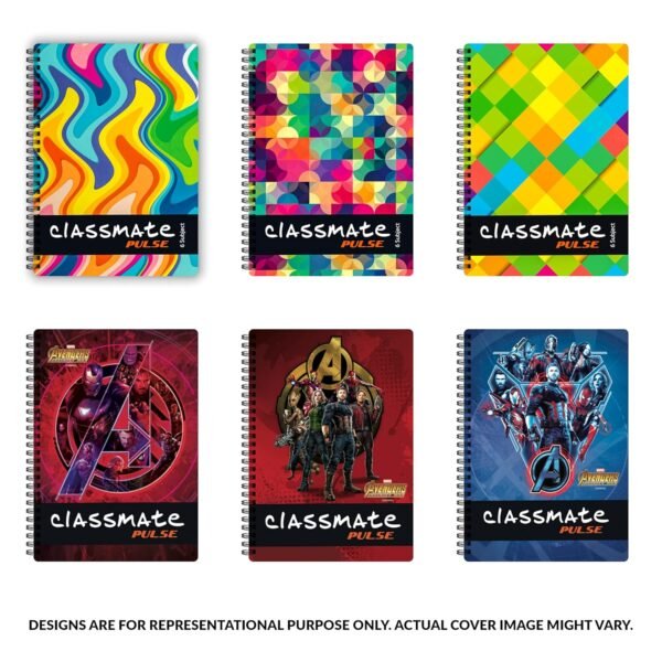 Classmate Pulse 1 Subject Notebook Pulse Single Line 5-Subject Notebook - 240mm x 180mm, 60GSM, 250 Pages