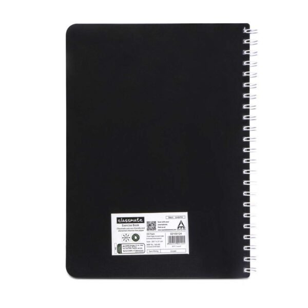 Classmate Pulse 6 Spiral Notebook - 297 mm x 210 mm, Soft Cover, 300 Pages, Unruled