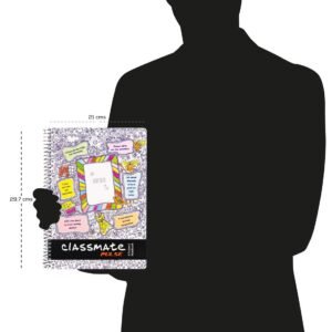 Classmate Pulse 6 Subject Notebook - 302 Pages | Single Line | Spiral Bound Notebook | Soft Cover