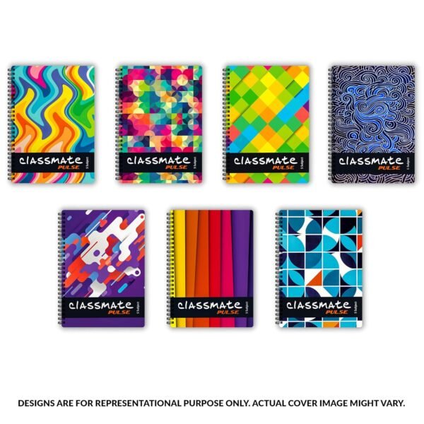 Classmate Pulse 6 Subject Notebook - Unruled, 300 Pages, Spiral Binding, 240Mm*180Mm 2100117 Soft Cover 6 Subject Spiral Binding Notebook, Single Line, 300 Pages - Image 2