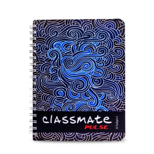 Classmate Pulse 6 Subject Notebook - Unruled, 300 Pages, Spiral Binding, 240Mm*180Mm 2100117 Soft Cover 6 Subject Spiral Binding Notebook, Single Line, 300 Pages - Image 3